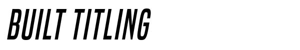 Built Titling font preview